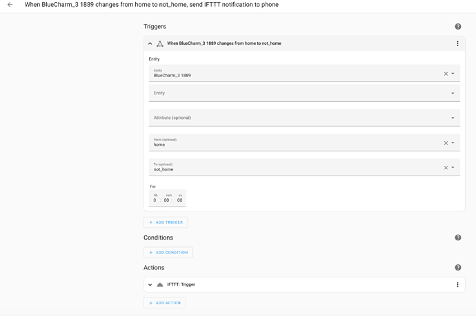 6 Automation home to not home