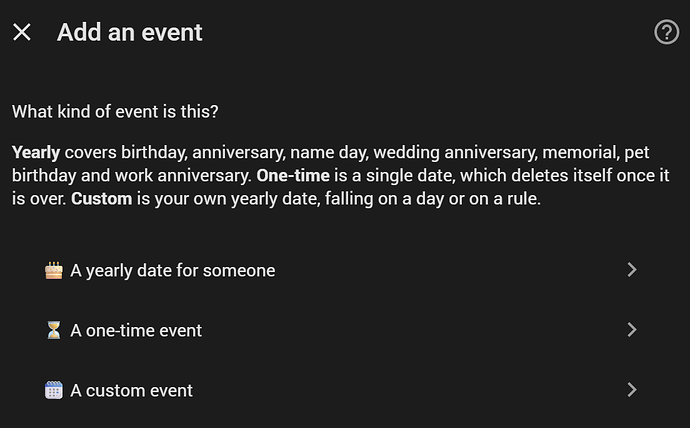 Add an event