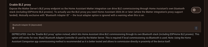 Matter Application configuration