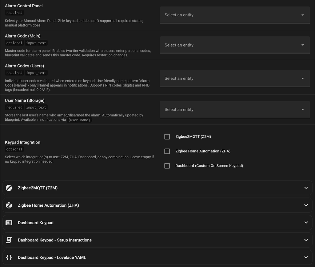 user_bページ 🚨 Alarm System with Keypad support (Z2M / ZHA / Dashboard) [KEPZB