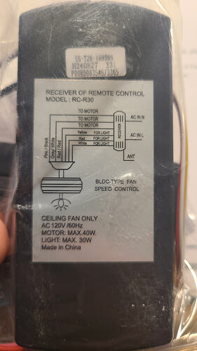 Living Room Fan Remote 2