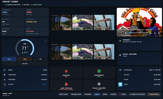 Smart Home Overview Dash