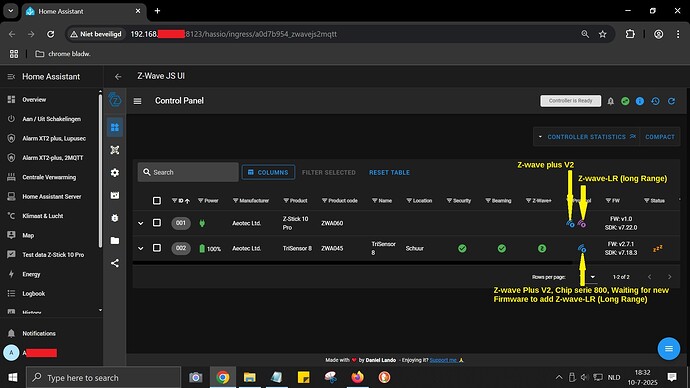 02 AEOTEC Z-Stick Pro 10 HA Addon Z-wave-UI screen