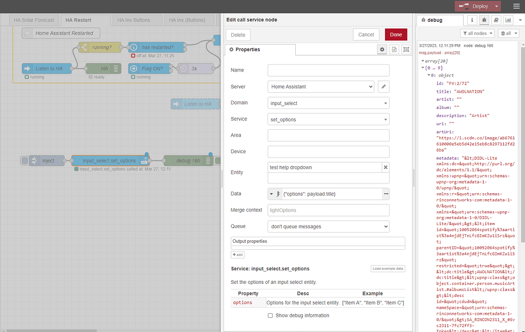Get array (over 30 entries) into msg.payload - Node-RED - Home ...