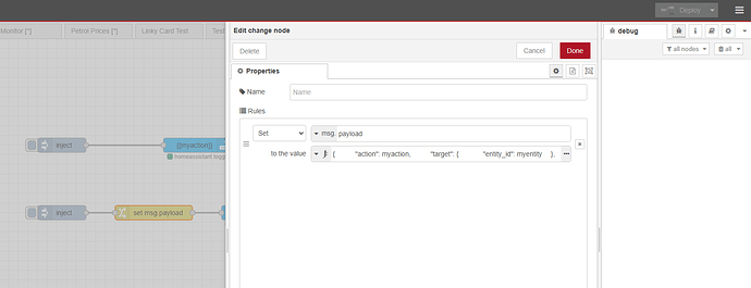 Using a Change Node to build the input message payload override object