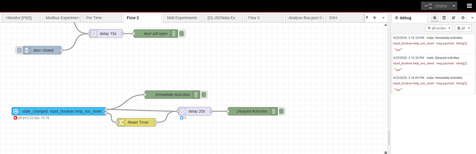 using a delay node to provide flexibility on event-state changes