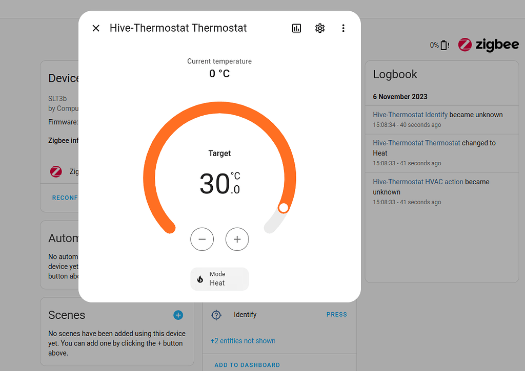 ZHA with Hive via Zigbee SLR1b Third party integrations Home