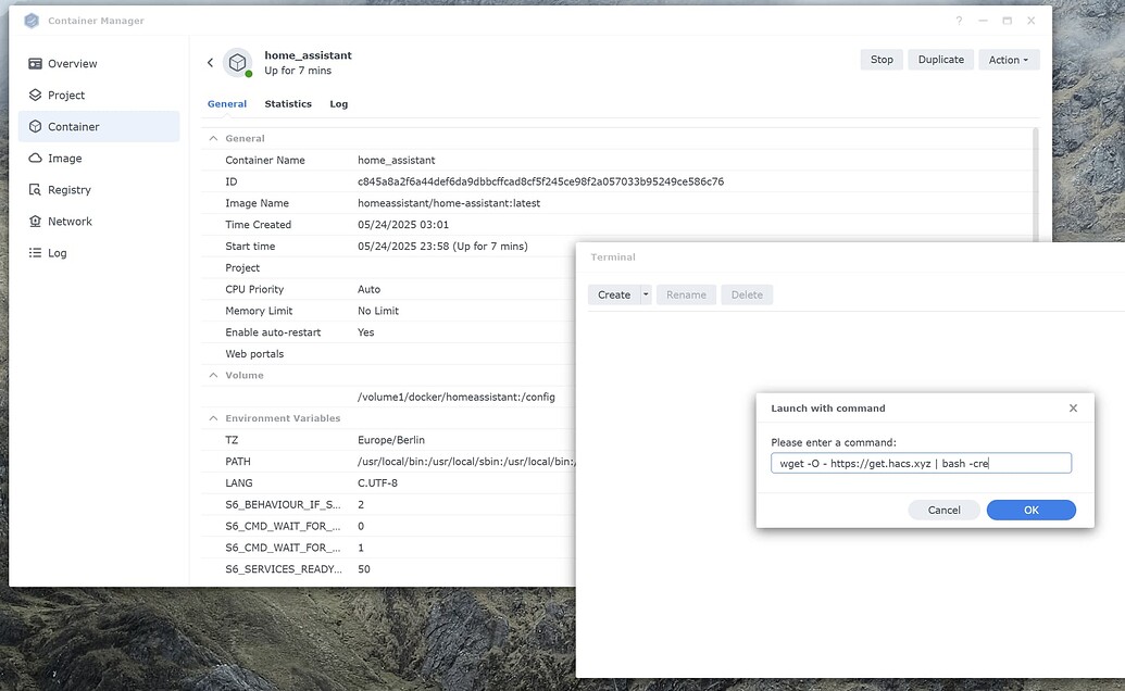 HA on Synology (Docker), HACS cannot be installed - Installation - Home ...
