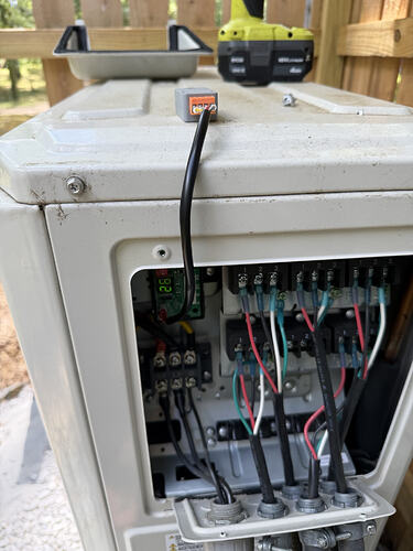 ACiQ ES-48Z-M6C control compartment, CN45 adapter on the lid