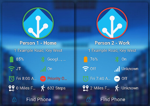 2 cards side by side with a grid card