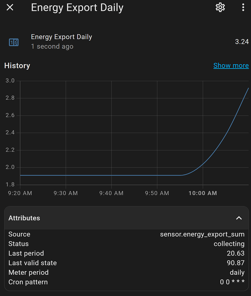 Daily Sensor Energy export daily sensor not available - Configuration - Home ...