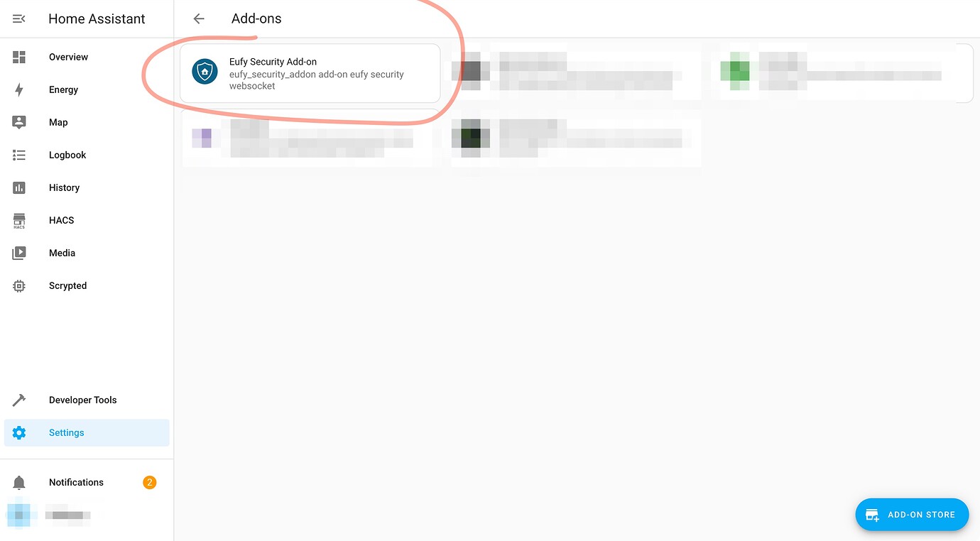 Eufy security addon vs eufysecurityws Third party integrations