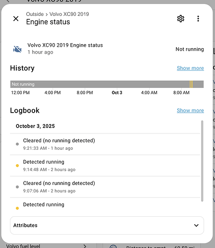 2025-10-03 at 02.45.53PM - Vehicle Status - Volvo XC90 2019 Engine Status October 3, 2025