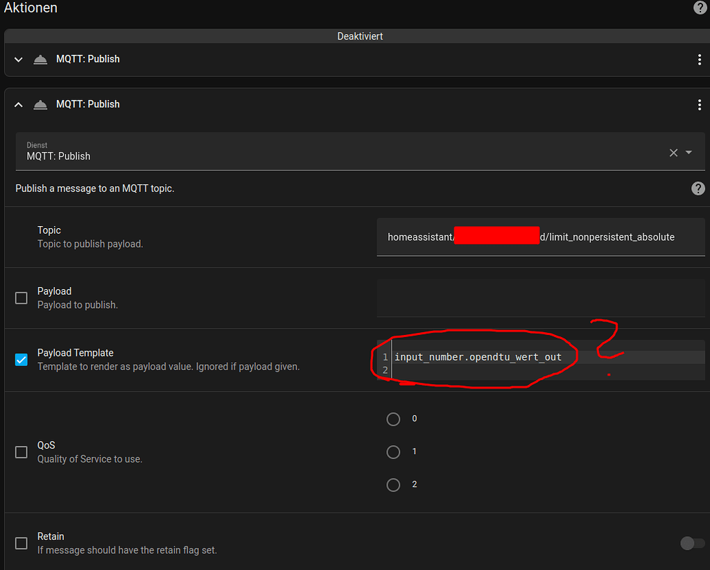 Use A Helper Number As Payload Value By MQTT Configuration Home
