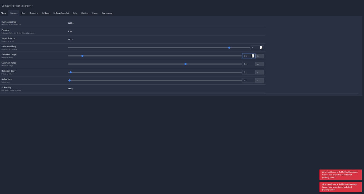 Zigbee2MQTT error when changing settings - Zigbee - Home Assistant ...
