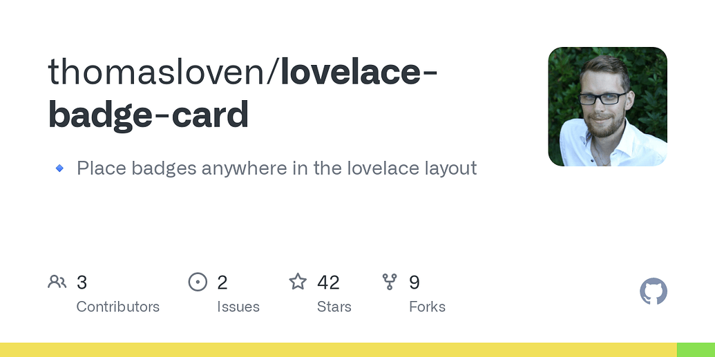 Badges For Lovelace Cards and Not Views Frontend Home Assistant 