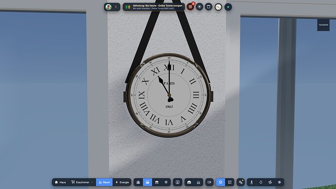 Wall clock with live hands