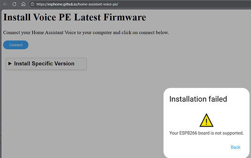 firmware installation failed