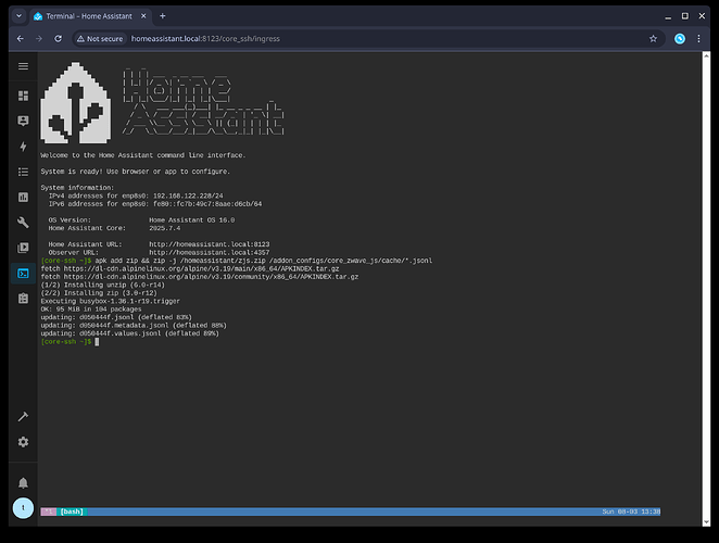 Saving cache files in the Terminal