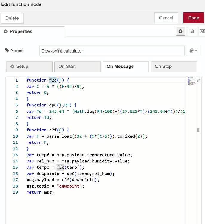 Node-red msg.payload formula questions - Node-RED - Home Assistant ...