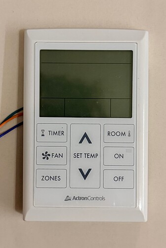 Actron B812RT wall controller