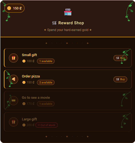 reward shop