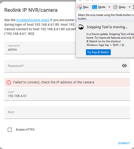 Reolink NVR IP Intergration Configuration Home Assistant Community