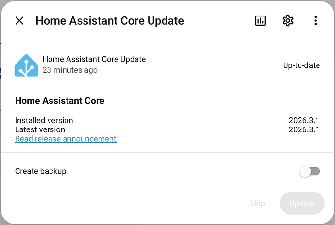 HA Update Dialog