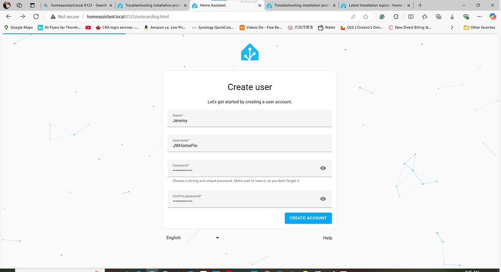 Stuck in Create user - Installation - Home Assistant Community