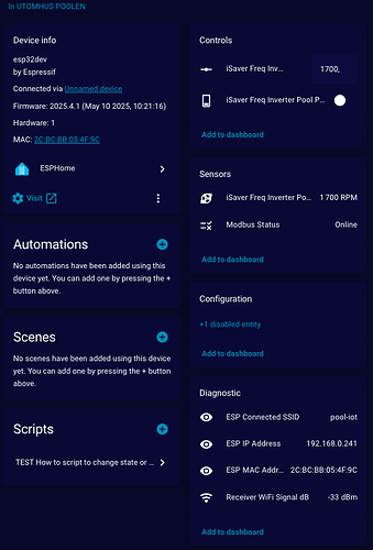 ESP Home iSaver Remote Screengrab Integration 1