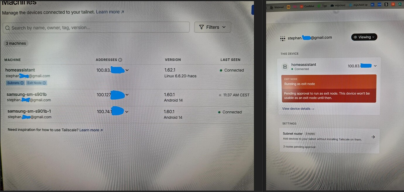 Tailscale on android mobile to access home assistant does not work ...