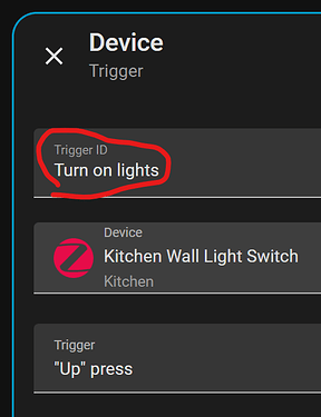 Adding a Trigger ID