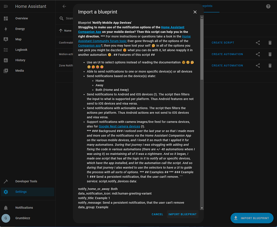 Notify Mobile Companion App Devices Blueprints Exchange Home
