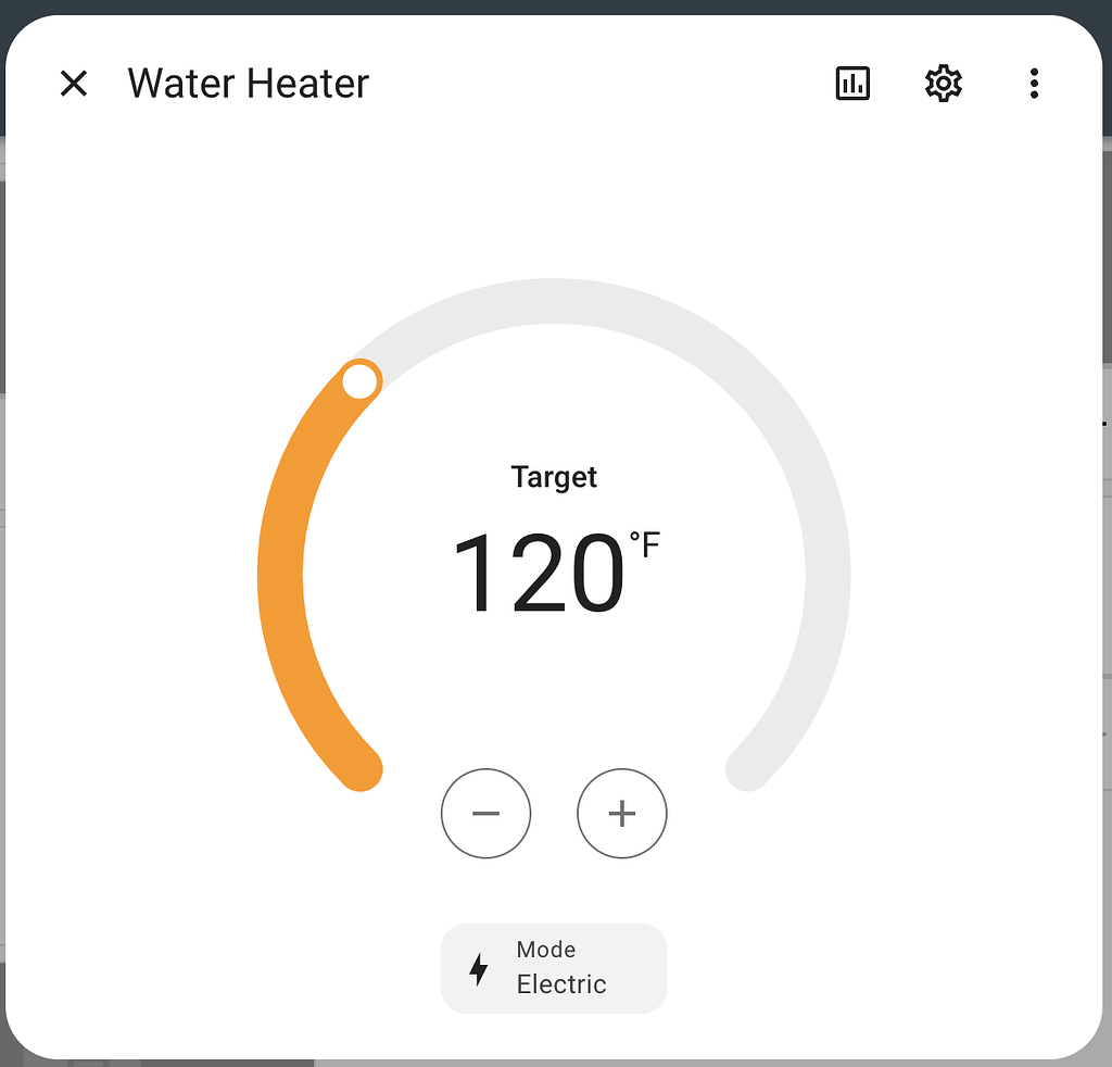 How to expose water heater temperature control directly on the