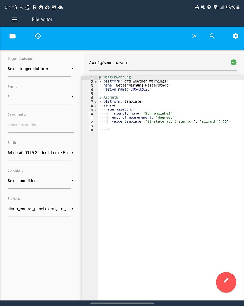 Invalid Config cannot figure out the issue Configuration Home