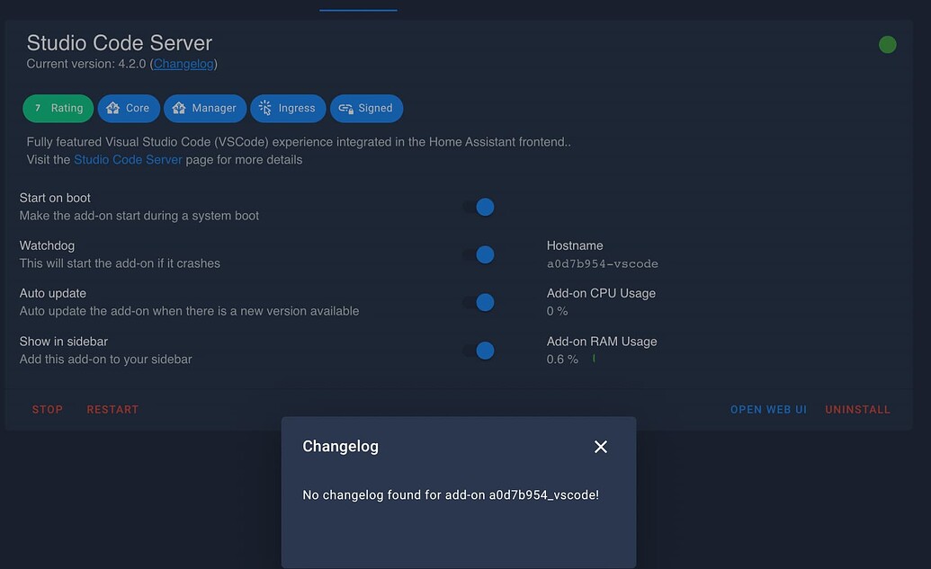 Home Assistant Community Add-on: Visual Studio Code - Home Assistant OS ...