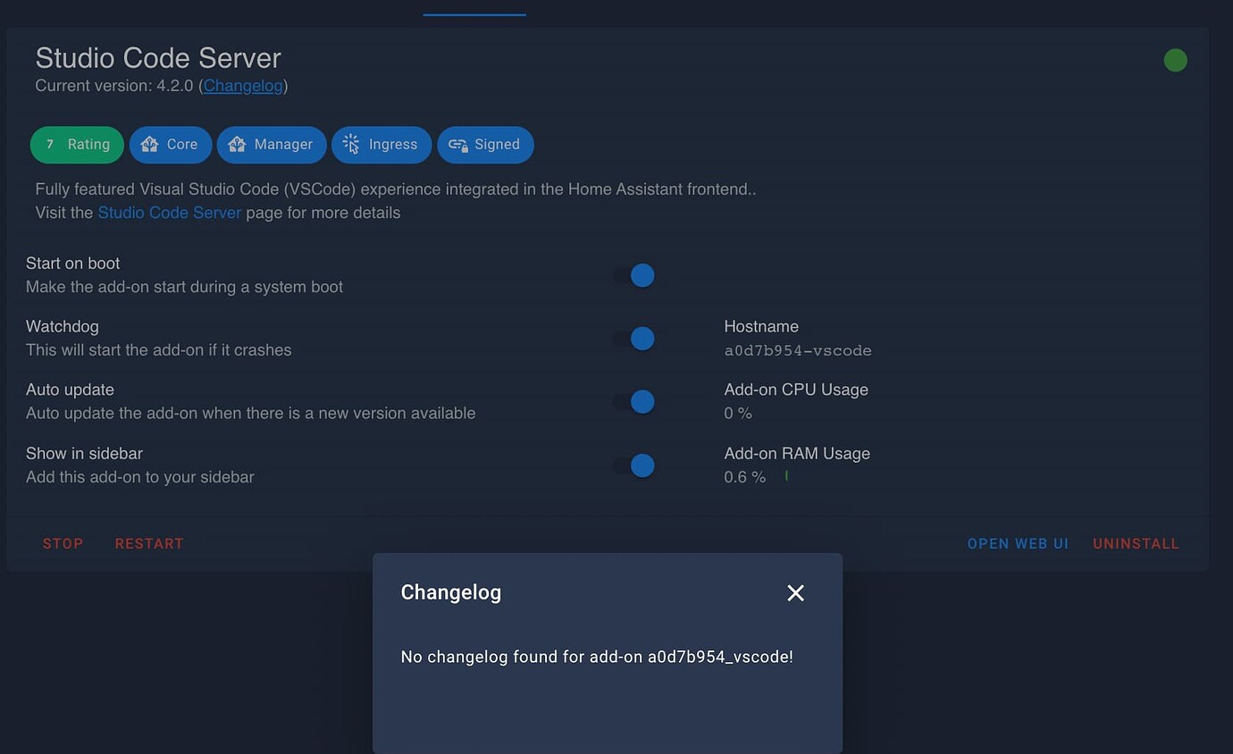 Home Assistant Community Add-on: Visual Studio Code - Home Assistant OS ...