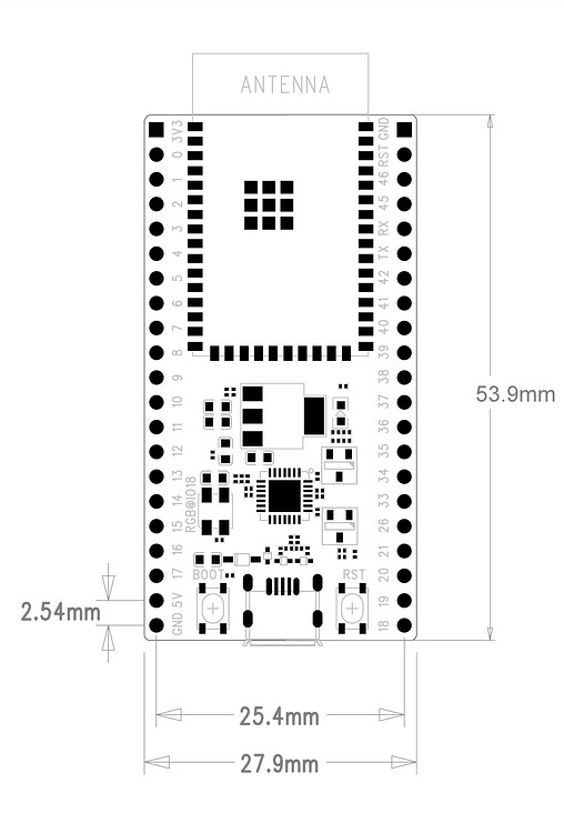 ESP32 S2 Saola-1 (Wrover DevKit) , looking for same size/Pin-Out ...