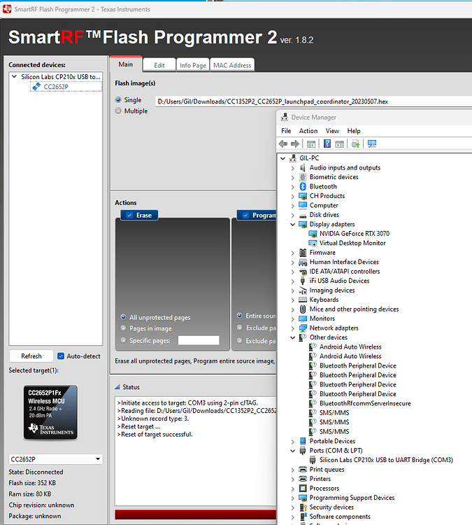 Can't flash Sonoff Zigbee Dongle - Error message - Zigbee - Home ...