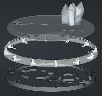 Exploded view of the enclosure