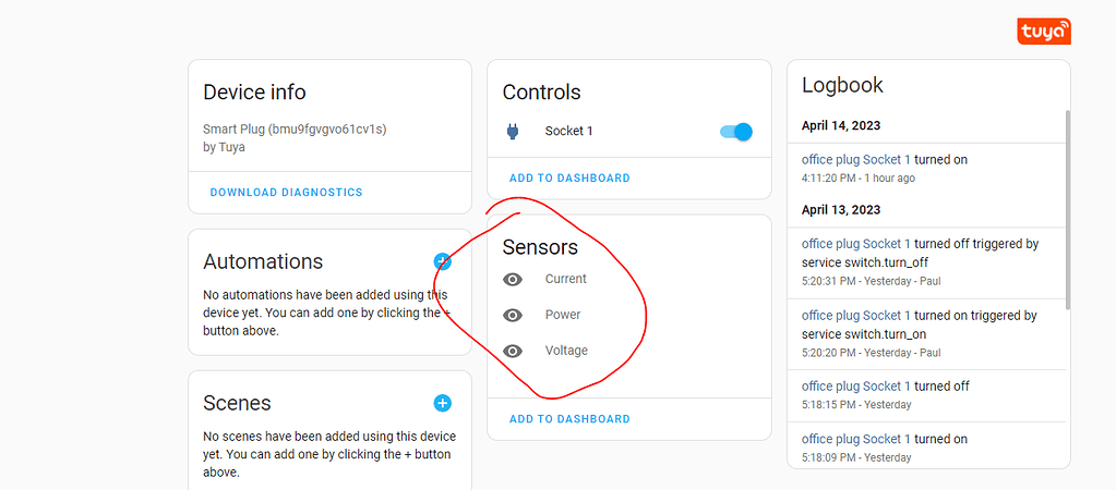 Greyed out sensors - Plug Tuya - tuya - Home Assistant Community