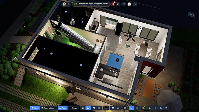 Ground floor opened up at night