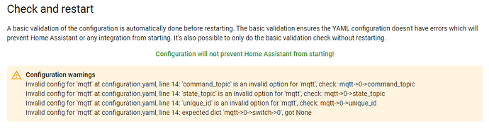 MQTT switch entities not showing up - Configuration - Home Assistant ...
