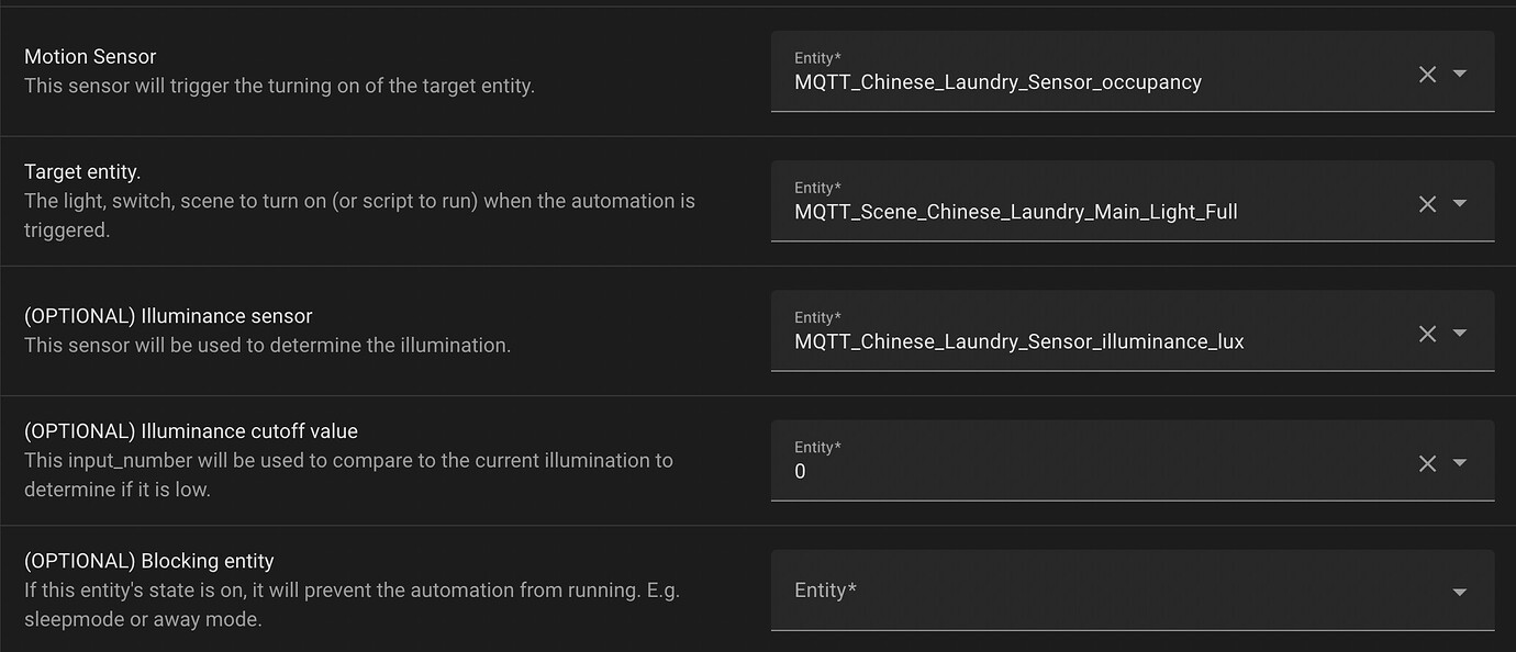 BluePrint Motion Sensor illuminance activated Blueprints Home