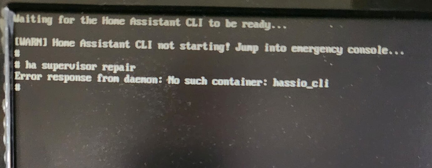 Home Assistant CLI not starting! Jump into emergency console Home ...