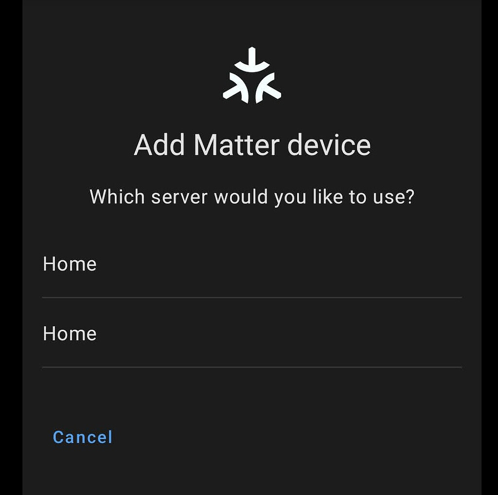 Two homes in matter setup screen Configuration Home Assistant Community