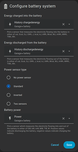 Battery settings