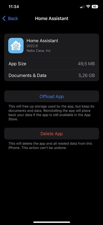 Storage Assistant Huge companion app storage usage - Home Assistant Companion for Apple ...