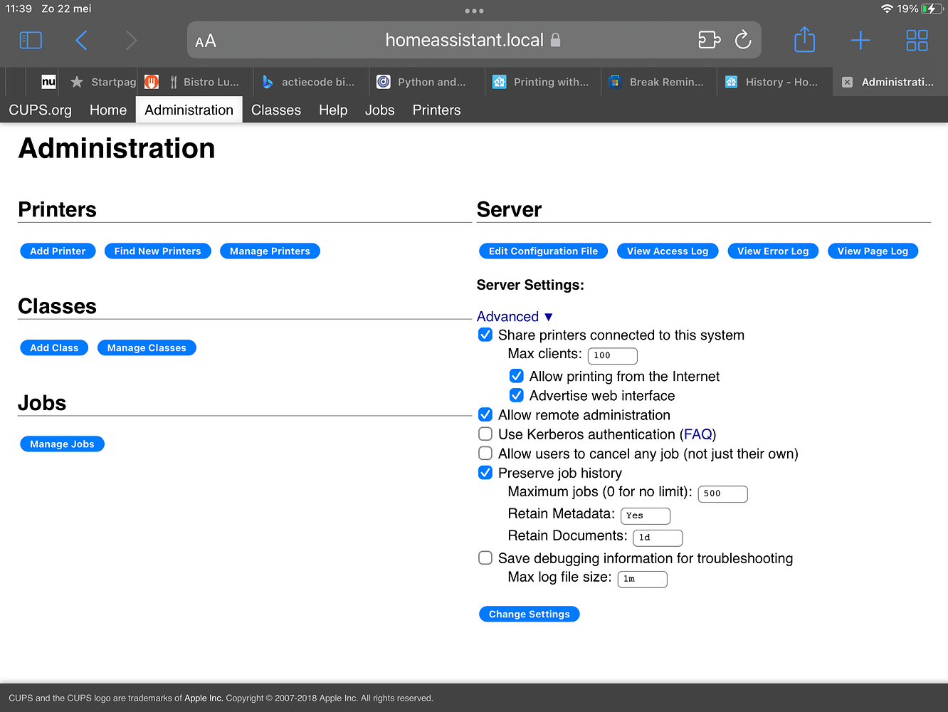 Printing with CUPS Home Assistant OS Home Assistant Community