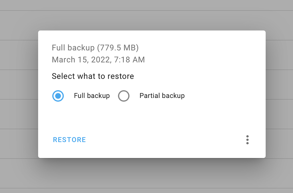 X (Close button) missing on backup/restore popup Home Assistant Community